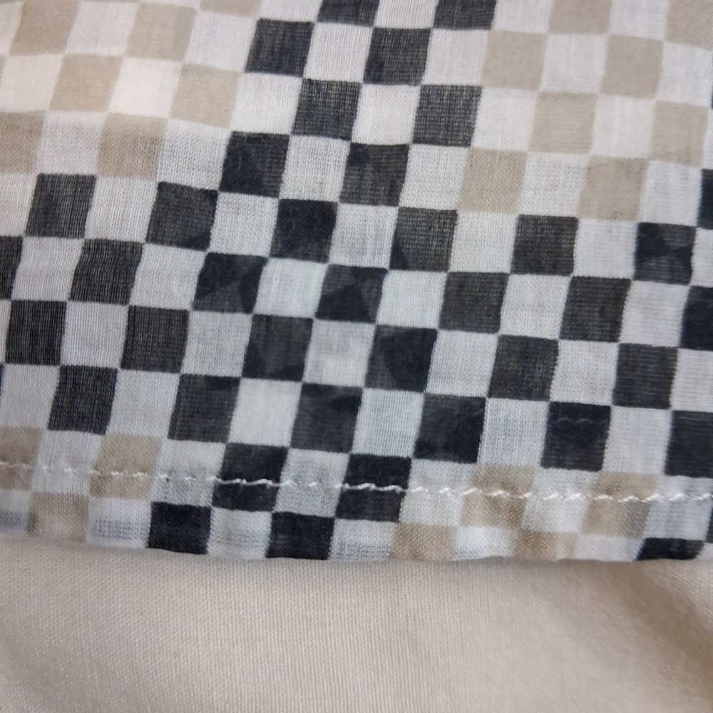 Sleeveless White Plaid Tie-Waist Dress - Picture 12 of 16